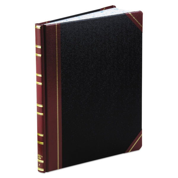 Boorum & Pease® Extra-Durable Bound Book, Single-Page Record-Rule Format, Black/Maroon/Gold Cover, 11.94 x 9.78 Sheets, 300 Sheets/Book (BOR1602123F) Each