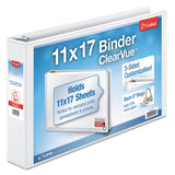 Cardinal® ClearVue Slant-D Ring Binder, 3 Rings, 2" Capacity, 11 x 17, White (CRD22132) Each