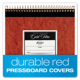 Ampad® Gold Fibre Retro Wirebound Writing Pads, Wide/Legal and Quadrille Rule, Red Cover, 70 White 8.5 x 11.75 Sheets (TOP20008R)