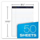 Ampad® Gold Fibre Quality Writing Pads, Wide/Legal Rule, 50 White 8.5 x 11.75 Sheets, Dozen (TOP20070)