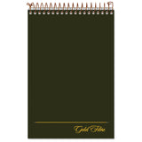 Ampad® Gold Fibre Steno Pads, Gregg Rule, Designer Green/Gold Cover, 100 White 6 x 9 Sheets (TOP20806) Each