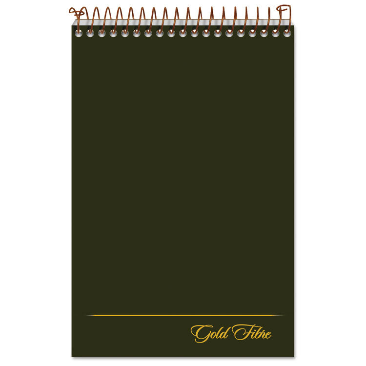 Ampad® Gold Fibre Steno Pads, Gregg Rule, Designer Green/Gold Cover, 100 White 6 x 9 Sheets (TOP20806) Each