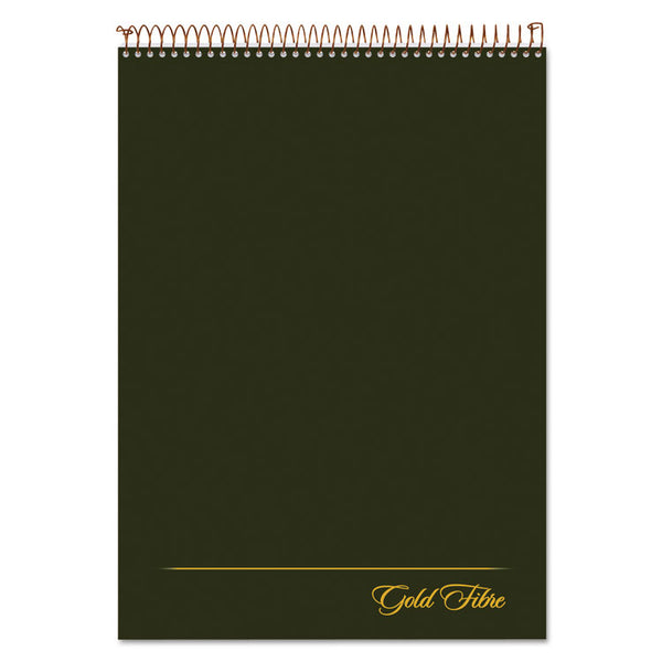 Ampad® Gold Fibre Wirebound Project Notes Pad, Project-Management Format, Green Cover, 70 White 8.5 x 11.75 Sheets (TOP20811)