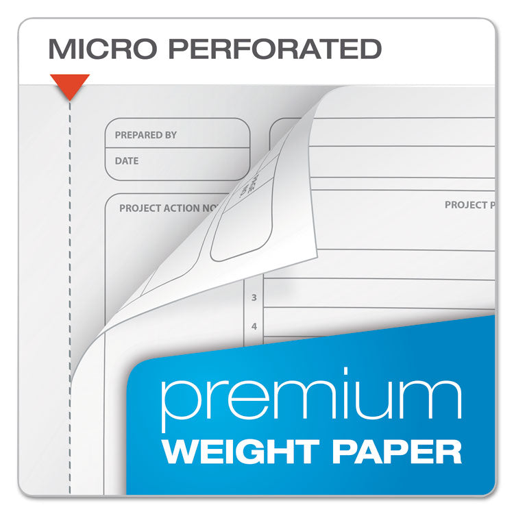 Ampad® Gold Fibre Wirebound Project Notes Book, 1-Subject, Project-Management Format, Green Cover, (84) 9.5 x 7.25 Sheets (TOP20816) Each