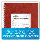 Ampad® Computation Book, Quadrille Rule (4 sq/in), Brown Cover, (76) 11.75 x 9.25 Sheets (TOP22157)