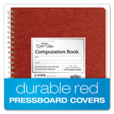 Ampad® Computation Book, Quadrille Rule (4 sq/in), Brown Cover, (76) 11.75 x 9.25 Sheets (TOP22157) Each