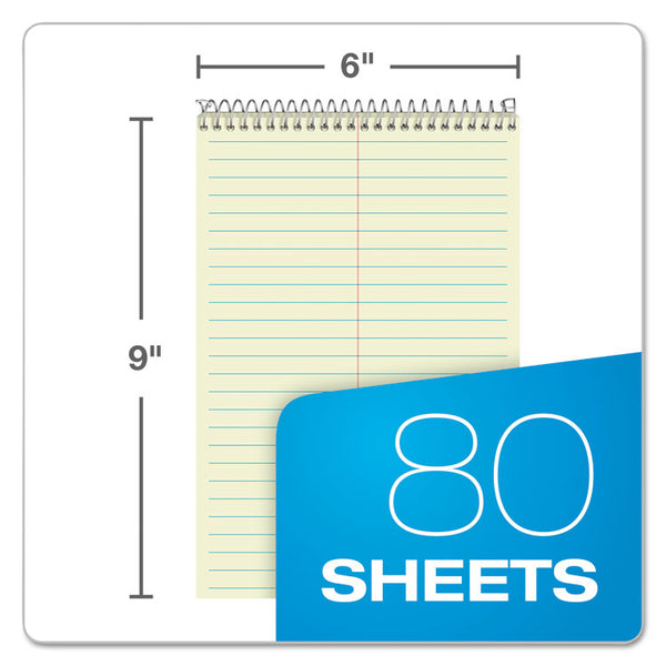 Ampad® Steno Pads, Gregg Rule, Tan Cover, 80 Green-Tint 6 x 9 Sheets (TOP25274)