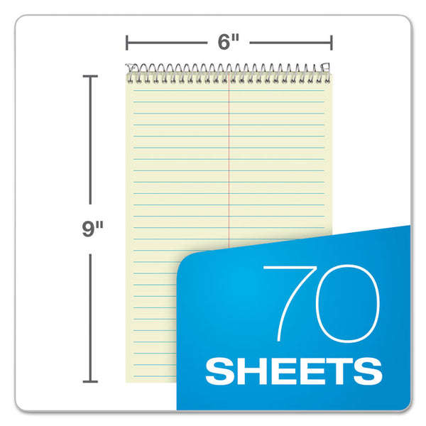 Ampad® Steno Pads, Gregg Rule, Tan Cover, 70 Green-Tint 6 x 9 Sheets, 6/Pack (TOP25476)