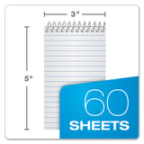 Ampad® Memo Pads, Narrow Rule, Assorted Cover Colors, 60 White 3 x 5 Sheets, 3/Pack (TOP45093) Pack of 3