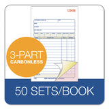 Adams® Sales/Order Book, Three-Part Carbonless, 4.19 x 6.69, 50 Forms Total (ABFTC4705)