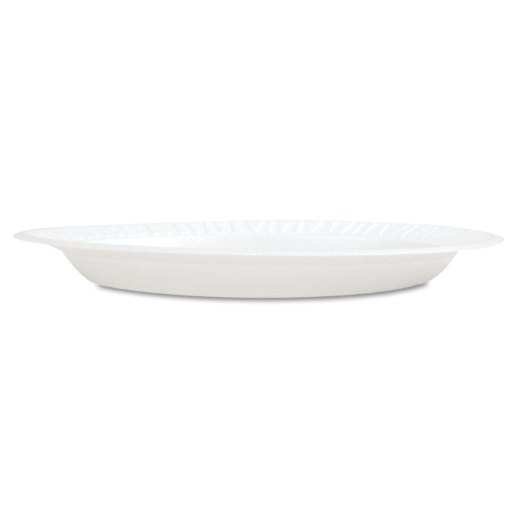 Dart® Concorde Foam Plate, 10.25" dia, White, 125/Pack, 4 Packs/Carton (DCC10PWCR)