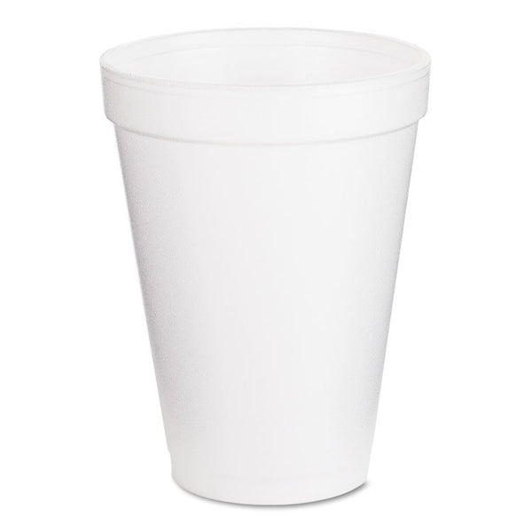 Dart® Foam Drink Cups, 12 oz, White, 25/Pack (DCC12J12BG)