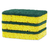 S.O.S.® Heavy Duty Scrubber Sponge, 2.5 x 4.5, 0.9" Thick, Yellow/Green, 3/Pack, 8 Packs/Carton (CLO91029CT) 8 Packs of 3