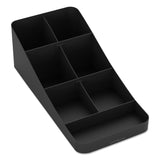 Mind Reader Trove Seven-Compartment Coffee Condiment Organizer, 7.75 x 16 x 5.25, Black (EMSCOMP7BLK) Each