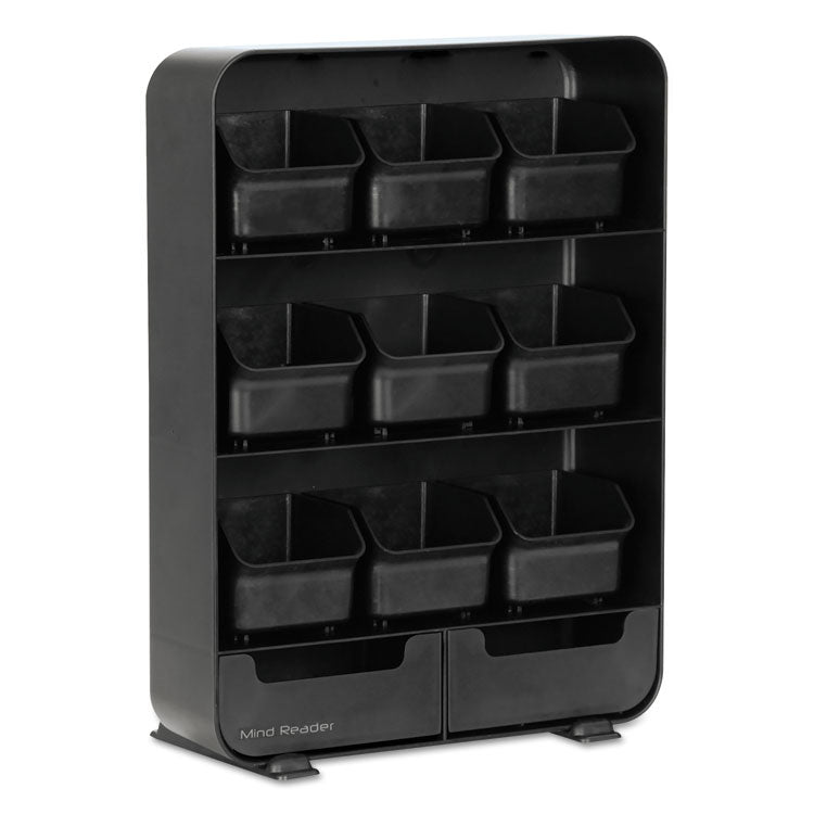 Coffee Condiment Caddy Organizer, 10 Compartments, 5.4 x 11 x 12.6