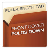 Pendaflex® Standard Expanding File Pockets, 5.25" Expansion, Letter Size, Red Fiber, 10/Box (PFX1534GOX) Box of 10