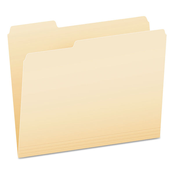 Pendaflex® SmartShield Top Tab File Folders, 1/3-Cut Tabs: Assorted, Letter Size, Manila, 100/Box (PFX62702) Box of 100