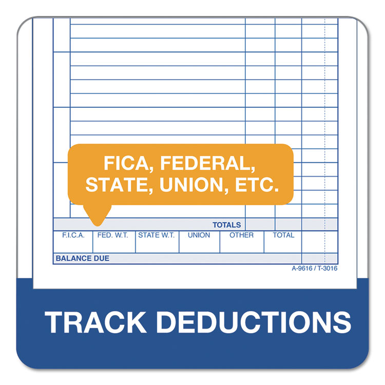 TOPS™ Weekly Employee Time Cards, One Side, 4.25 x 6.75, 100/Pack (TOP3016) Pack of 100