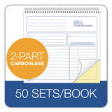 TOPS™ Bill for Services Rendered Book, Two-Part Carbonless, 8.5 x 7.75, 50 Forms Total (TOP4133) Each