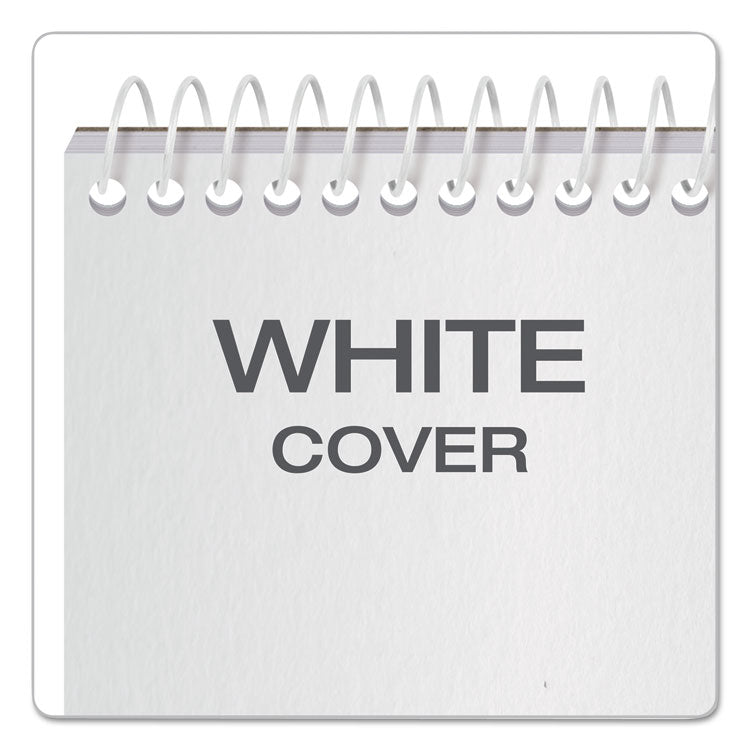 TOPS™ Reporter’s Notepad, Wide/Legal Rule, White Cover, 70 White 4 x 8 Sheets, 12/Pack (TOP8030) Pack of 12