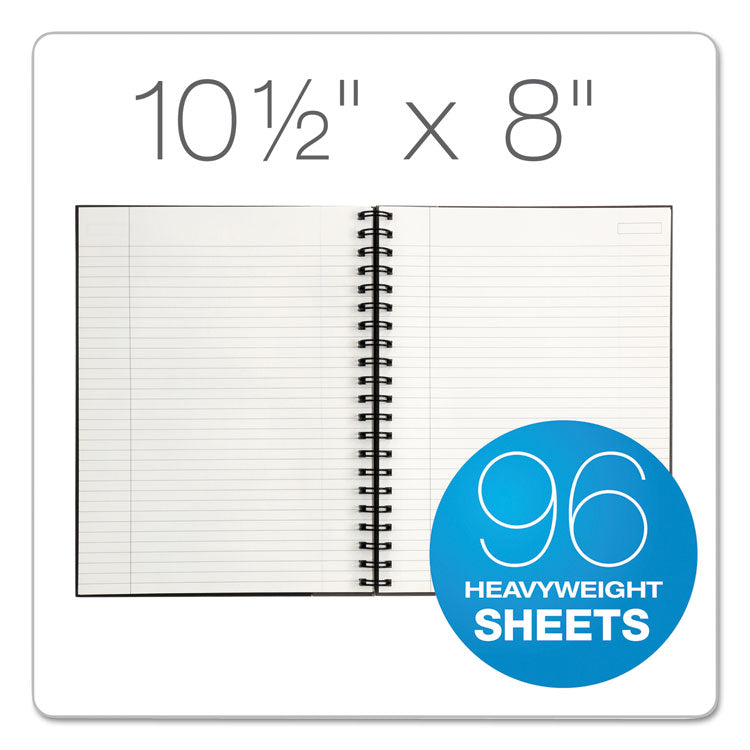TOPS™ Royale Wirebound Business Notebooks, 1-Subject, Medium/College Rule, Black/Gray Cover, (96) 10.5 x 8 Sheets (TOP25331) Each