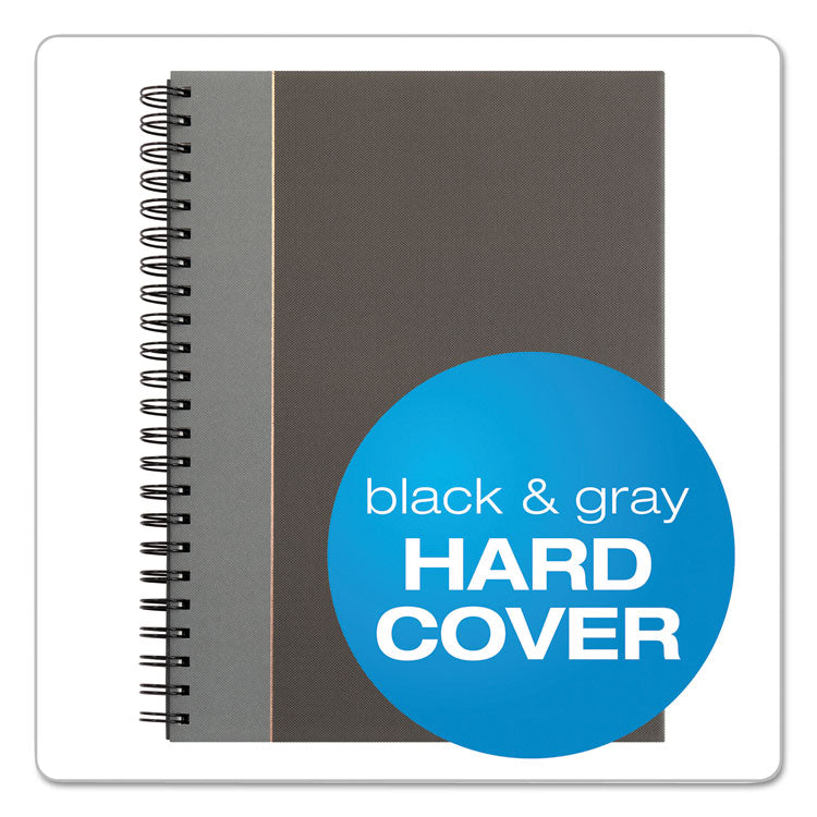 TOPS™ Royale Wirebound Business Notebooks, 1-Subject, Medium/College Rule, Black/Gray Cover, (96) 11.75 x 8.25 Sheets (TOP25332) Each