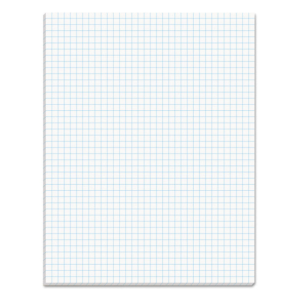 TOPS™ Quadrille Pads, Quadrille Rule (4 sq/in), 50 White 8.5 x 11 Sheets (TOP33041)
