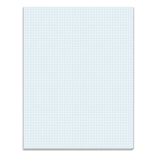 TOPS™ Quadrille Pads, Quadrille Rule (8 sq/in), 50 White 8.5 x 11 Sheets (TOP33081) Each