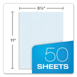 TOPS™ Quadrille Pads, Quadrille Rule (10 sq/in), 50 White 8.5 x 11 Sheets (TOP33101) Each