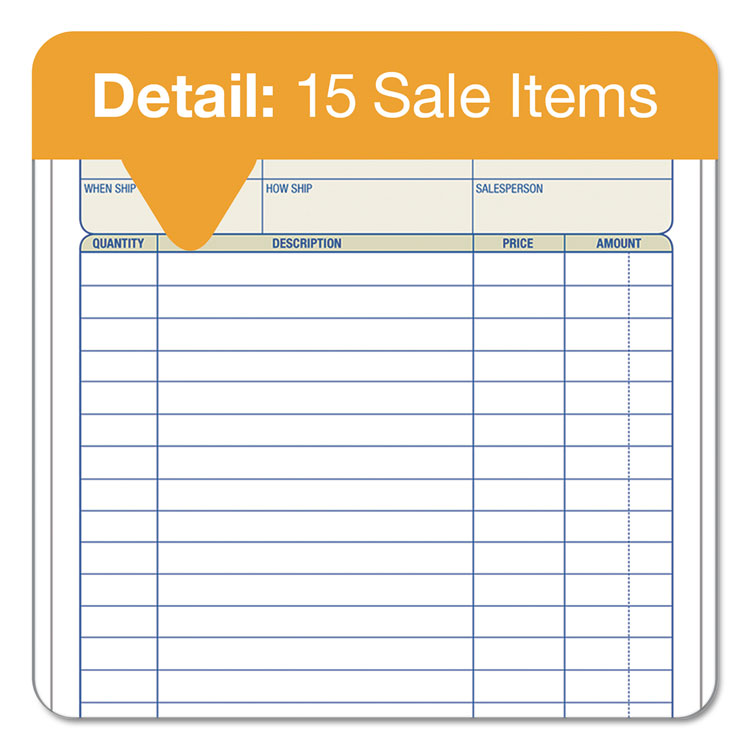 TOPS™ Sales Order Book, Two-Part Carbonless, 7.94 x 5.56, 50 Forms Total (TOP46500) Each