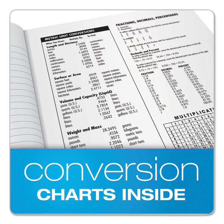 TOPS™ Composition Book, Wide/Legal Rule, Black Marble Cover, (100) 9.75 x 7.5 Sheets (TOP63795) 436260