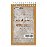 TOPS™ Second Nature Wirebound Notepads, Narrow Rule, Randomly Assorted Cover Colors, 50 White 3 x 5 Sheets (TOP74135) Each
