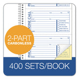 TOPS™ Second Nature Phone Call Book, Two-Part Carbonless, 5 x 2.75, 4 Forms/Sheet, 400 Forms Total (TOP74620) Each