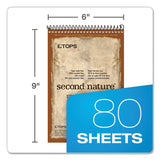 TOPS™ Second Nature Recycled Notepads, Gregg Rule, Brown Cover, 80 White 6 x 9 Sheets (TOP74688) Each