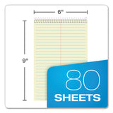 TOPS™ Steno Pad, Gregg Rule, Assorted Cover Colors, 80 Green-Tint 6 x 9 Sheets, 4/Pack (TOP80221) Pack of 4