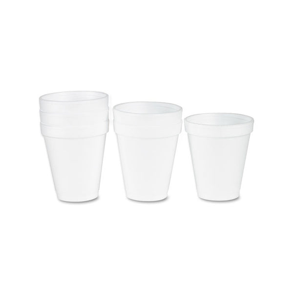 Dart® Foam Drink Cups, 6 oz, White, 25/Bag, 40 Bags/Carton (DCC6J6)