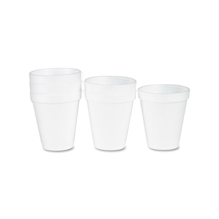 Dart® Foam Drink Cups, 6 oz, White, 25/Bag, 40 Bags/Carton (DCC6J6) Case of 1000