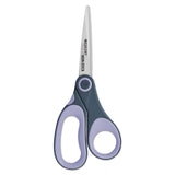 Westcott® Non-Stick Titanium Bonded Scissors, 8" Long, 3.25" Cut Length, Gray/Purple Straight Handle (ACM14910) Each