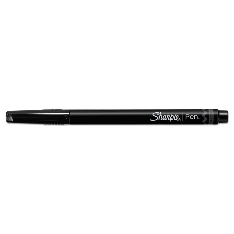 Sharpie® Brush Tip Pens, Fine Brush Tip, Black, Dozen (SAN2011280)