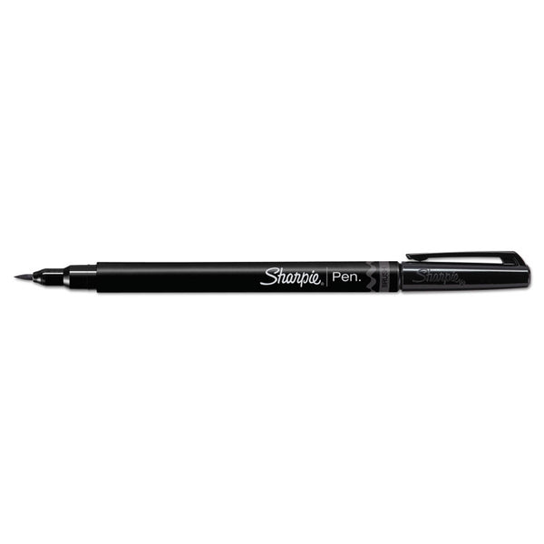 Sharpie® Brush Tip Pens, Fine Brush Tip, Black, Dozen (SAN2011280)
