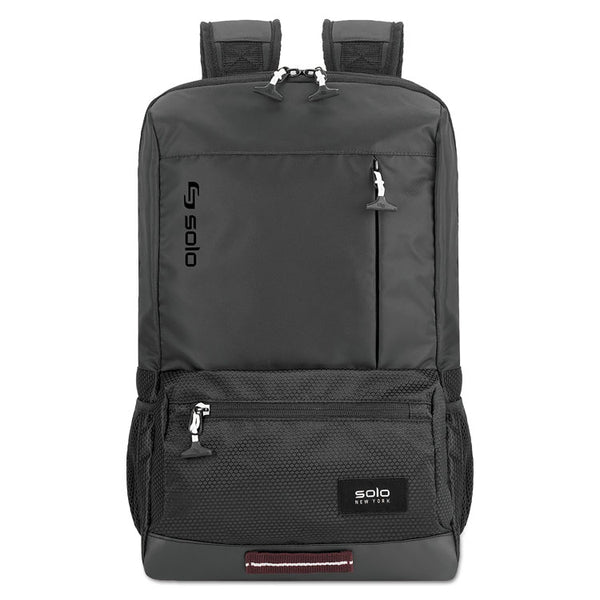 Solo Draft Backpack, Fits Devices Up to 15.6", Nylon, 6.25 x 18.12 x 18.12, Black (USLVAR7014)