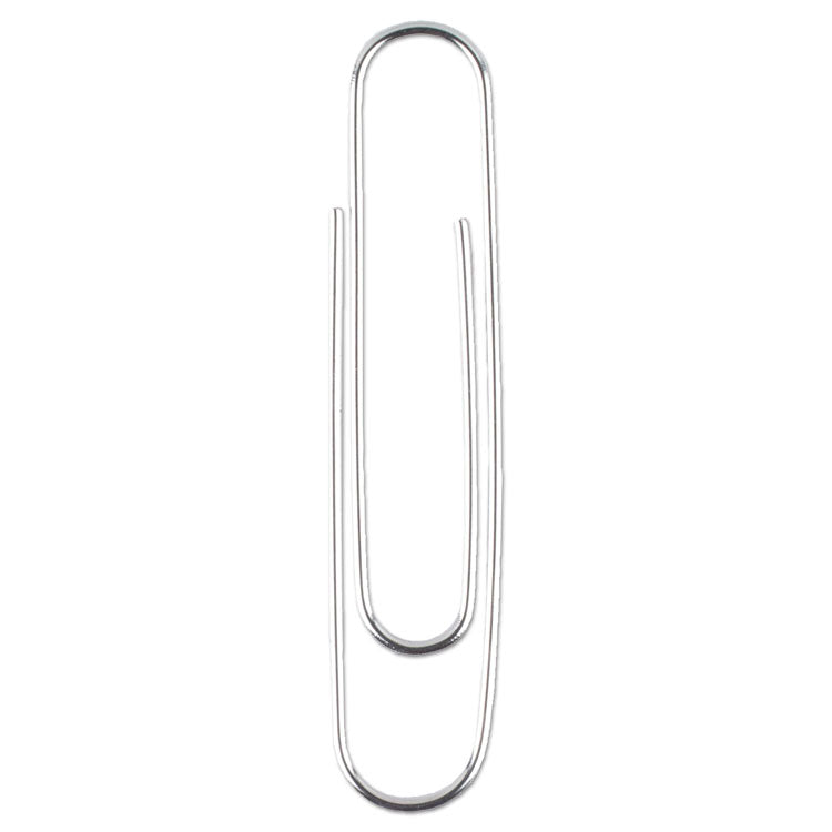 ACCO Premium Heavy-Gauge Wire Paper Clips, Jumbo, Smooth, Silver, 100 Clips/Box, 10 Boxes/Pack (ACC72500)