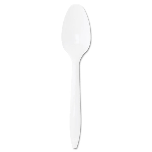 Dart® Style Setter Mediumweight Plastic Teaspoons, White, 1000/Carton (DCCS6BW)