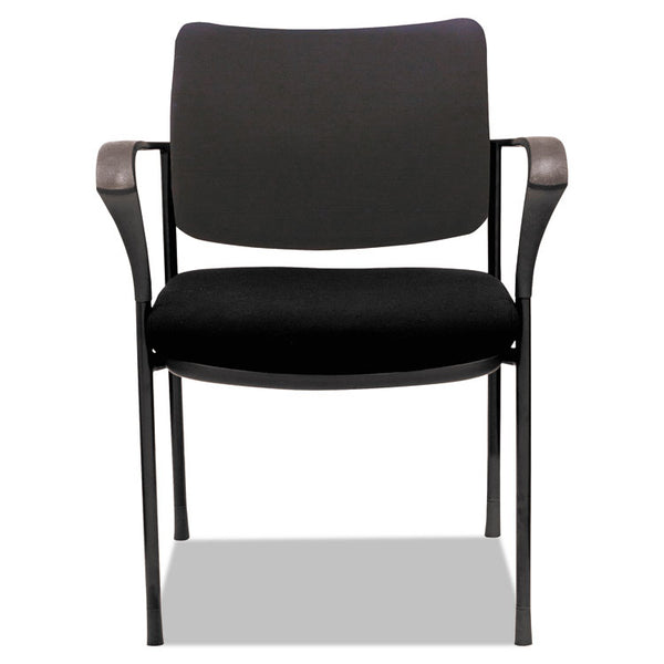 Alera® Alera IV Series Fabric Back/Seat Guest Chairs, 24.8" x 22.83" x 32.28", Black Seat, Black Back, Black Base, 2/Carton (ALEIV4317A)