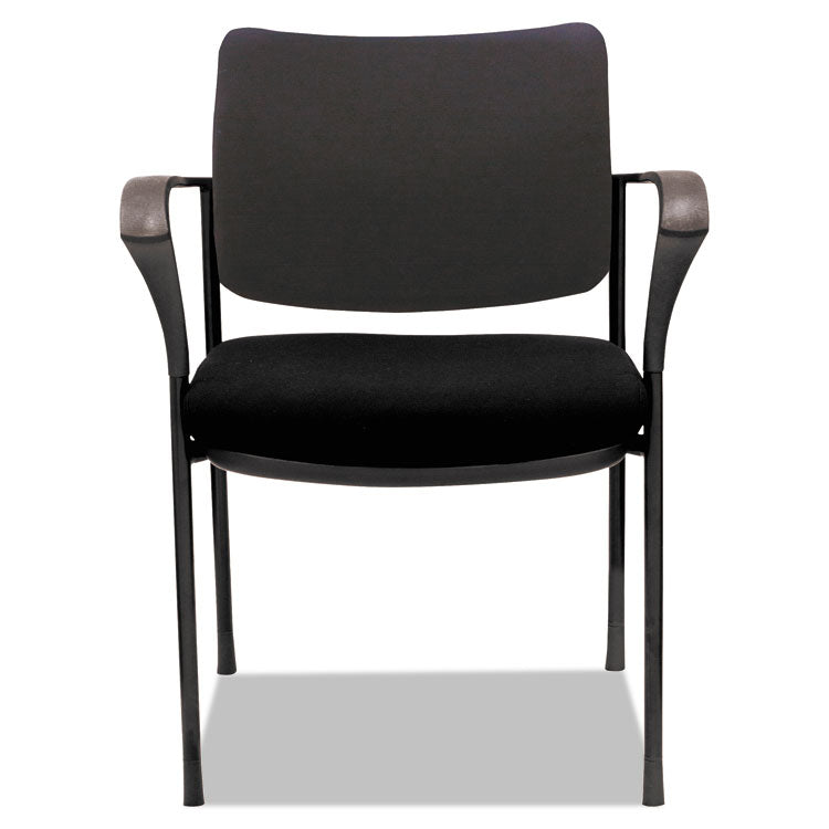 Alera® Alera IV Series Fabric Back/Seat Guest Chairs, 24.8" x 22.83" x 32.28", Black Seat, Black Back, Black Base, 2/Carton (ALEIV4317A)
