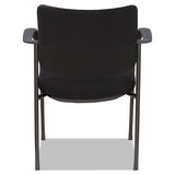 Alera® Alera IV Series Fabric Back/Seat Guest Chairs, 24.8" x 22.83" x 32.28", Black Seat, Black Back, Black Base, 2/Carton (ALEIV4317A)