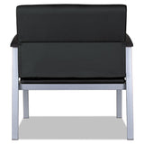 Alera® Alera metaLounge Series Bariatric Guest Chair, 30.51" x 26.96" x 33.46", Black Seat, Black Back, Silver Base (ALEML2219)