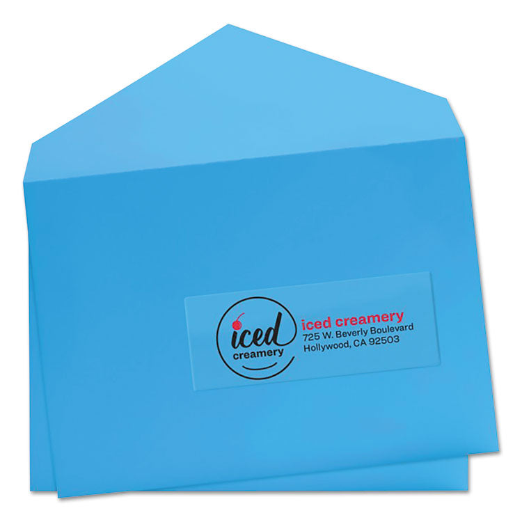 Avery® Glossy Clear Easy Peel Mailing Labels w/ Sure Feed Technology, Inkjet/Laser Printers, 1 x 2.63, 30/Sheet, 10 Sheets/Pack (AVE6521) Pack of 300