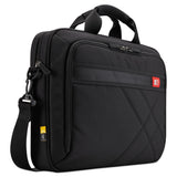 Case Logic® Diamond Briefcase, Fits Devices Up to 15.6", Polyester, 16.1 x 3.1 x 11.4, Black (CLG3201433)