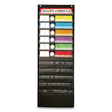 Carson-Dellosa Education Deluxe Scheduling Pocket Chart, 13 Pockets, 13 x 36, Black (CDP158041)
